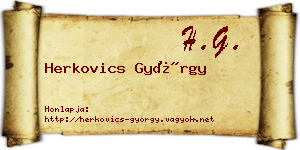 Herkovics György névjegykártya