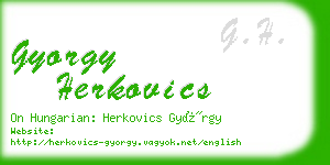 gyorgy herkovics business card